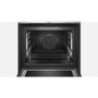 Refurbished Siemens iQ700 HM656GNS6B 60cm Single Built In Electric Oven With Microwave Black And Stainless Steel