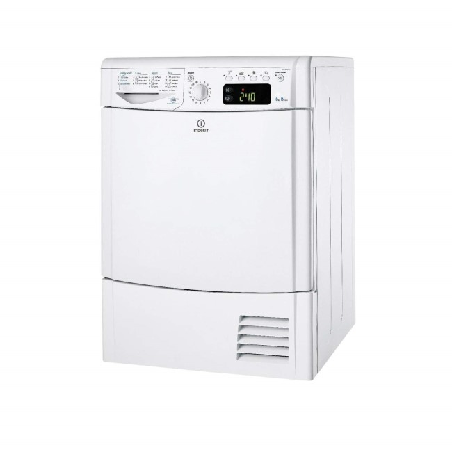 INDESIT IDCE8450BH EcoTime 8kg Freestanding Condenser Tumble Dryer - White
