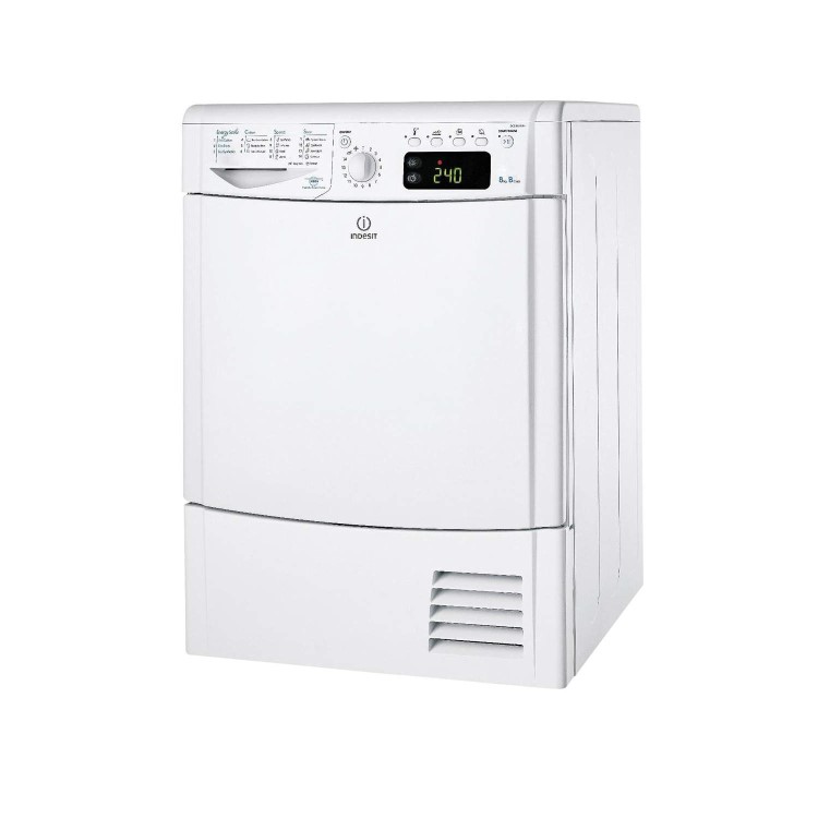 INDESIT IDCE8450BH EcoTime 8kg Freestanding Condenser Tumble Dryer - White