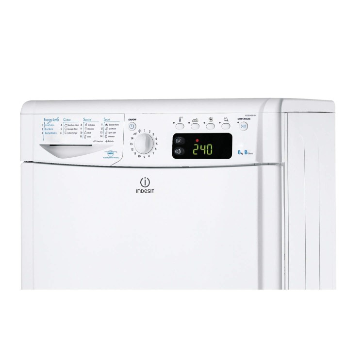 INDESIT IDCE8450BH EcoTime 8kg Freestanding Condenser Tumble Dryer - White
