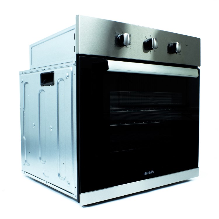 Refurbished electriQ EQOVENM2 60cm Single Built In Electric Oven Stainless Steel