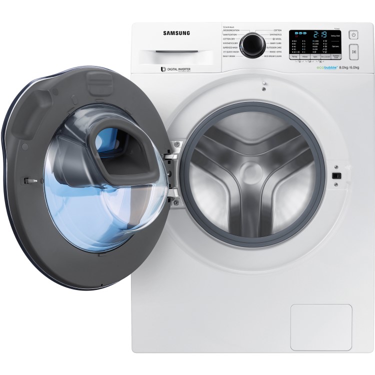 Refurbished Samsung WD80K5B10OW Freestanding 8/6KG 1400 Spin Washer Dryer White