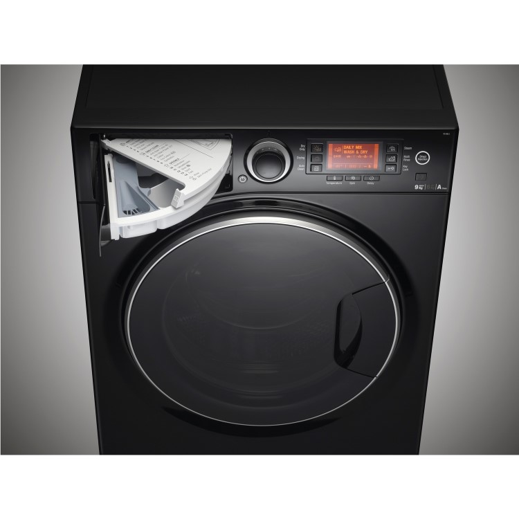 HOTPOINT RD966JKD 9kg Wash 6kg Dry 1600rpm Freestanding Washer Dryer - Black