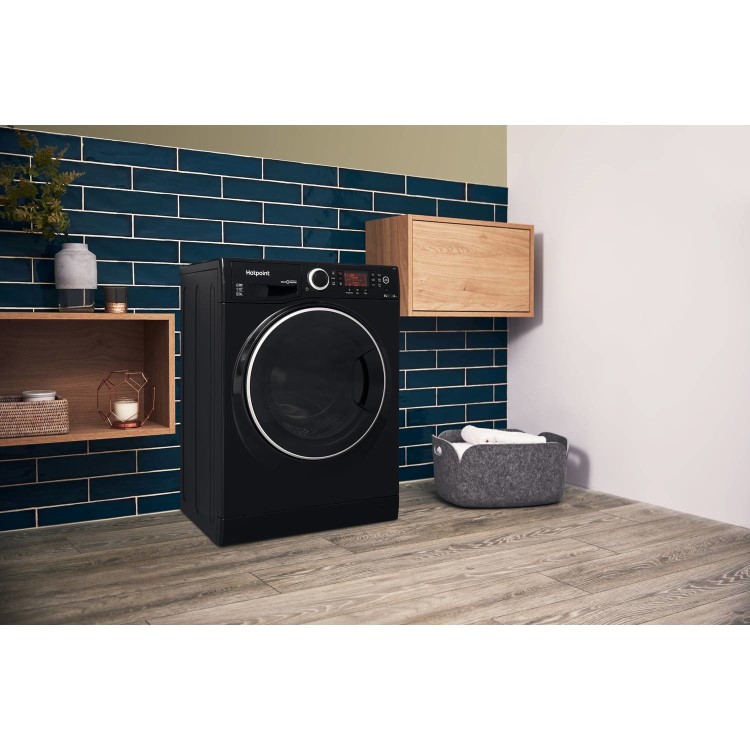 HOTPOINT RD966JKD 9kg Wash 6kg Dry 1600rpm Freestanding Washer Dryer - Black