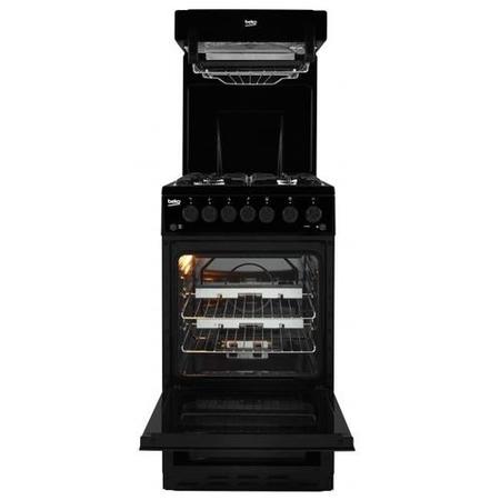 Refurbished Beko KA52NEK 50cm Gas Cooker With Eye Level Grill Black