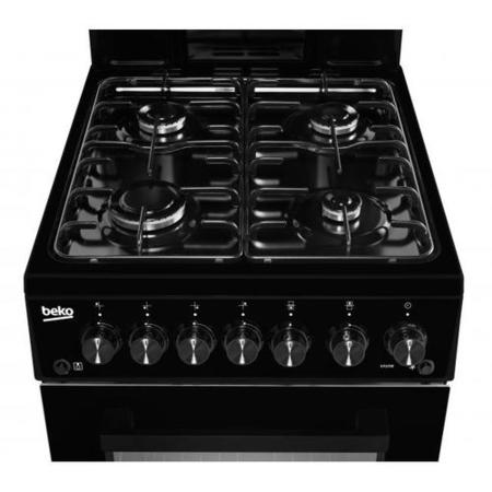 Refurbished Beko KA52NEK 50cm Gas Cooker With Eye Level Grill Black