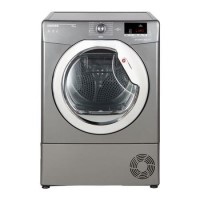 Hoover DXC10DCER Dynamic Next Aquavision 10kg Freestanding Condenser Tumble Dryer - Graphite With Chrome Door