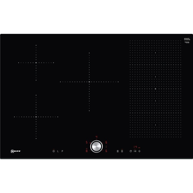 Neff N70 80cm 5 Zone Induction Hob With FlexInduction Zone and TwistPad Fire Control