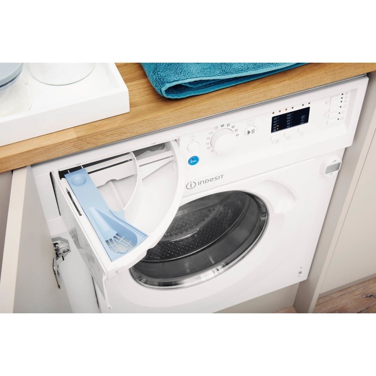 Indesit BIWDIL7125 7kg Wash 5kg Dry 1200rpm Integrated Washer Dryer - White