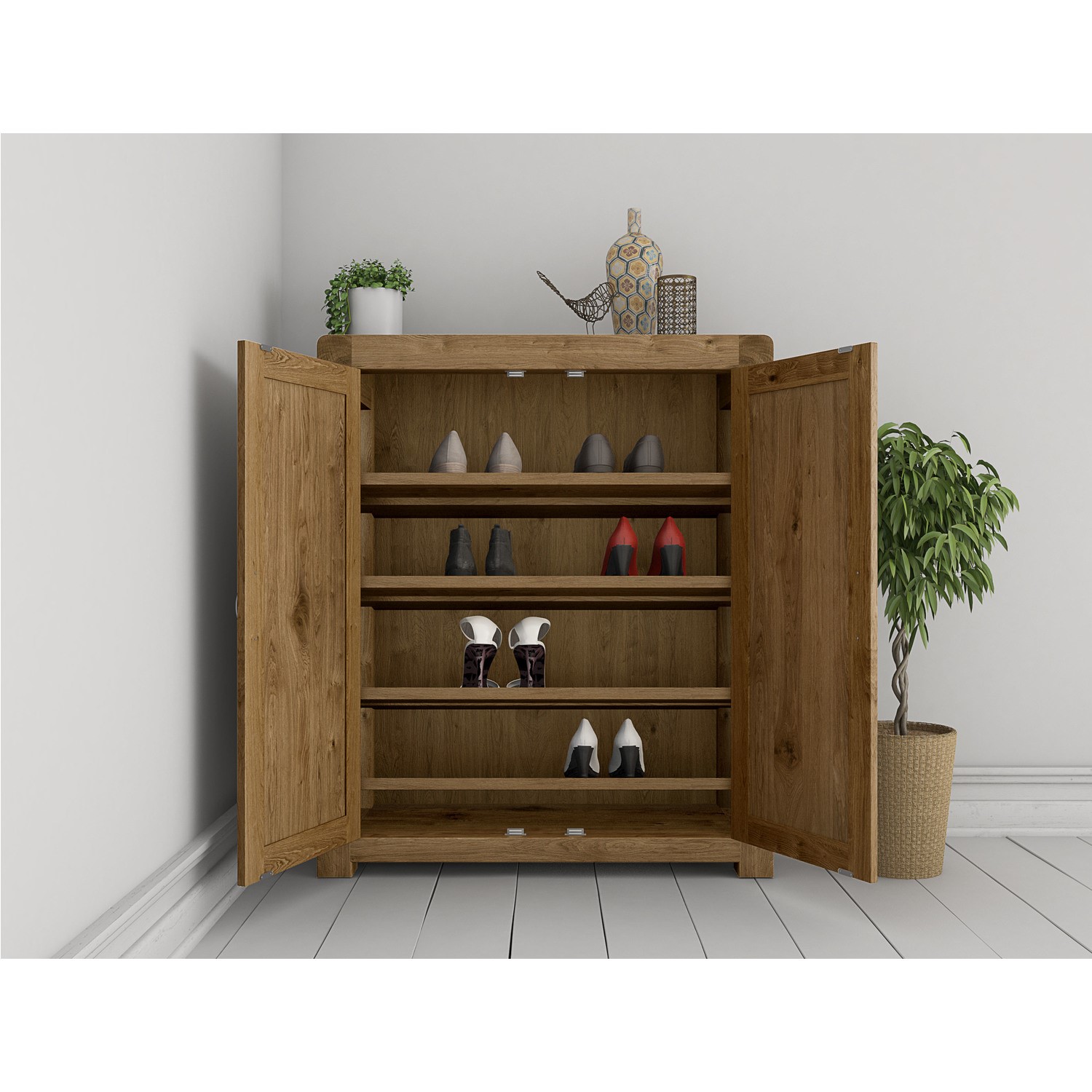 Dark wood shoe rack discount