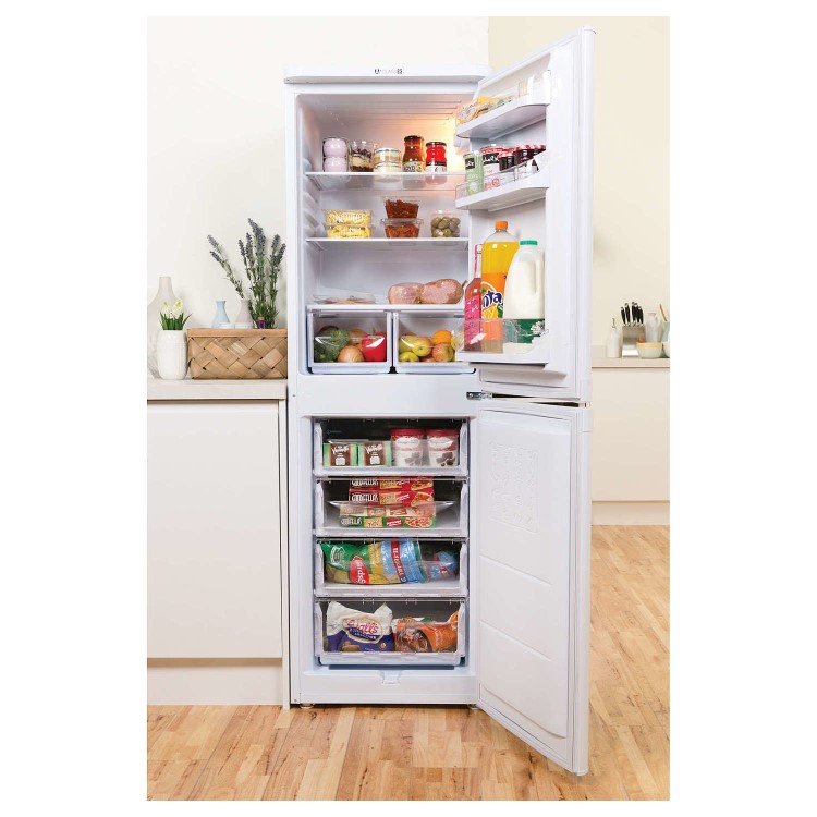 INDESIT IBD5517W 234 Litre Freestanding Fridge Freezer 50/50 Split  55cm Wide - White
