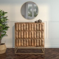 Miller Solid Mango Wood Chest of Drawers - 3 Drawer