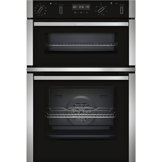 Neff N50 105 Litre Electric Built-in Double Oven - Stainless Steel