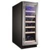 Amica 19 Bottle Single Zone Freestanding Under Counter Wine Cooler  - Stainless Steel