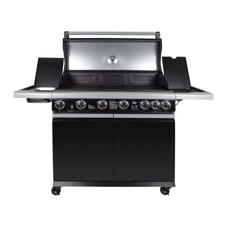 Refurbished Boss Grill Alabama Elite - 6 Burner Gas BBQ Grill with Side Burner - Black