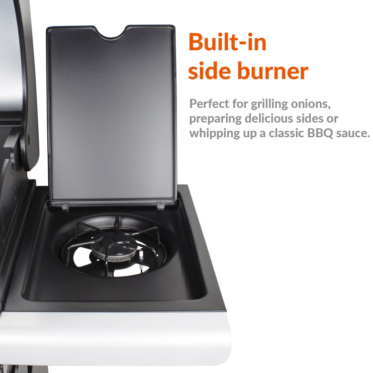 Refurbished Boss Grill Alabama Elite - 6 Burner Gas BBQ Grill with Side Burner - Black