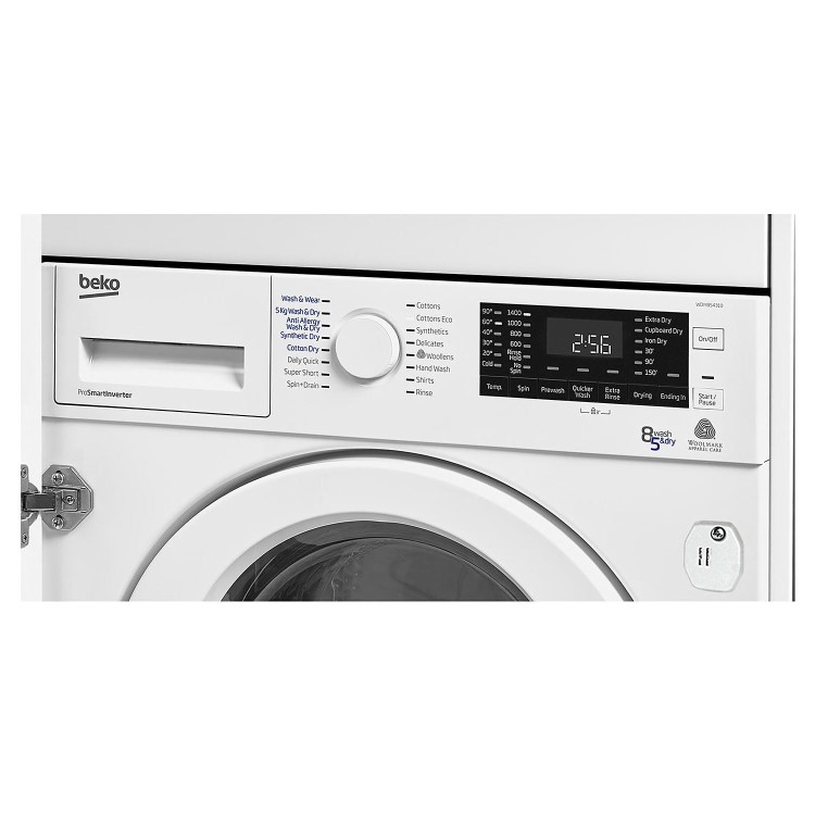 Refurbished Beko WDIY854310F Integrated 8/5KG 1400 Spin Washer Dryer White