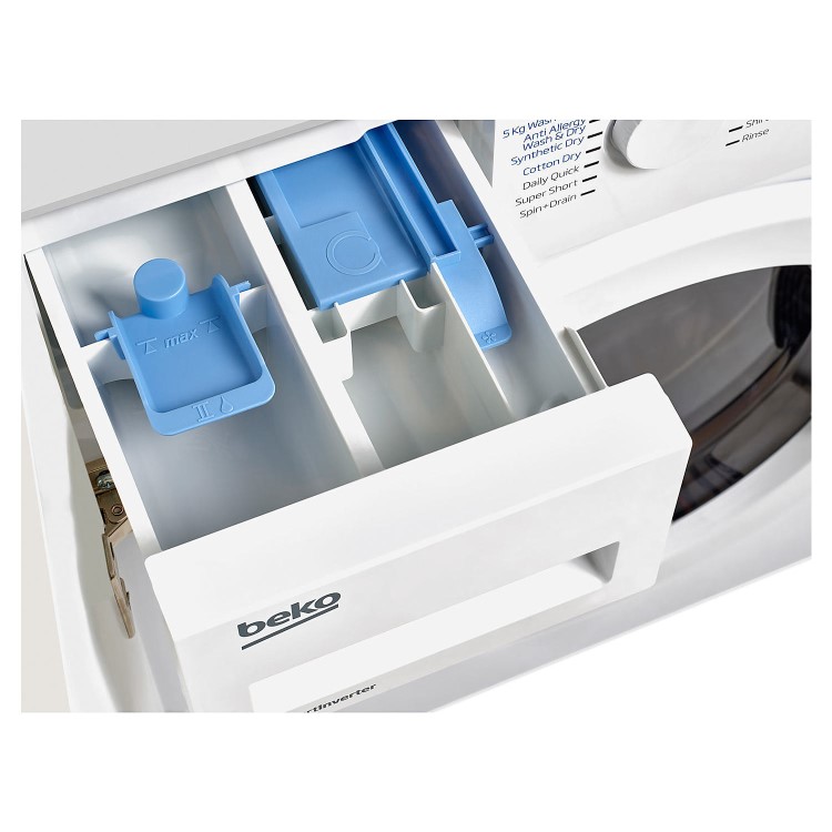 Refurbished Beko WDIY854310F Integrated 8/5KG 1400 Spin Washer Dryer White
