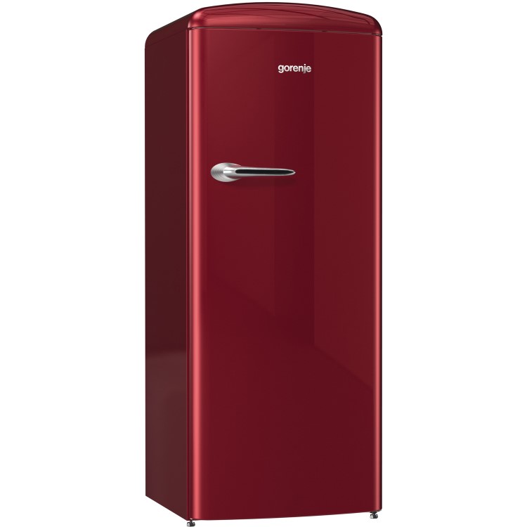 Gorenje RBO6153R 254 Litre Freestanding Larder Fridge 154cm Tall Retro Ice Box 60cm Wide - Burgundy