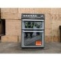 Refurbished Hotpoint Ultima HUE61GS 60cm Double Oven Electric Cooker with Ceramic Hob Graphite