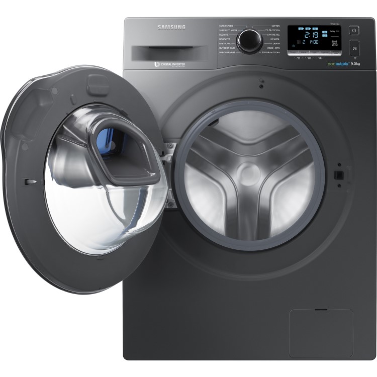 Samsung WW90K6410QX EcoBubble 9kg 1400rpm Freestanding Washing Machine With AddWash - Graphite