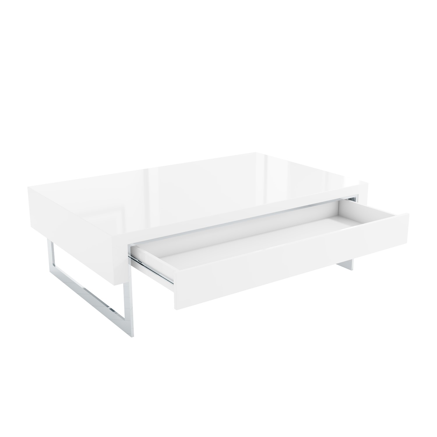 White Gloss Coffee Table with Storage Drawers Evoque BuyItDirect.ie