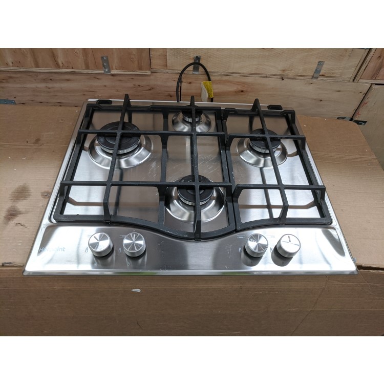 Refurbished Hotpoint PCN641IXH 60cm 4 Burner Gas Hob Stainless Steel