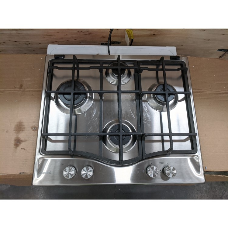 Refurbished Hotpoint PCN641IXH 60cm 4 Burner Gas Hob Stainless Steel