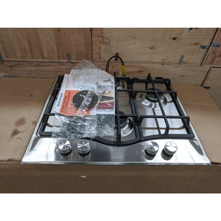 Refurbished Hotpoint PCN641IXH 60cm 4 Burner Gas Hob Stainless Steel