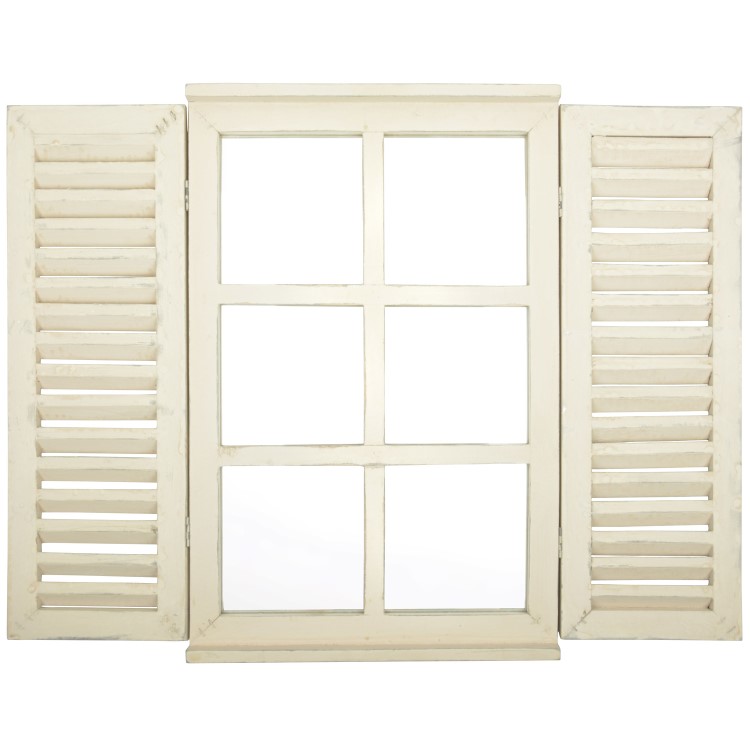 Cream Garden Mirror with Shutters - Fallen Fruits 