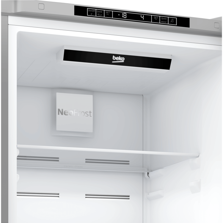 Refurbished Beko RCNA406I30XB Freestanding 362 Litre 70/30 Fridge Freezer Stainless Steel