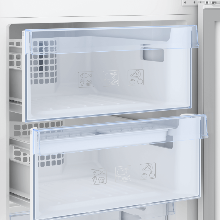 Refurbished Beko RCNA406I30XB Freestanding 362 Litre 70/30 Fridge Freezer Stainless Steel