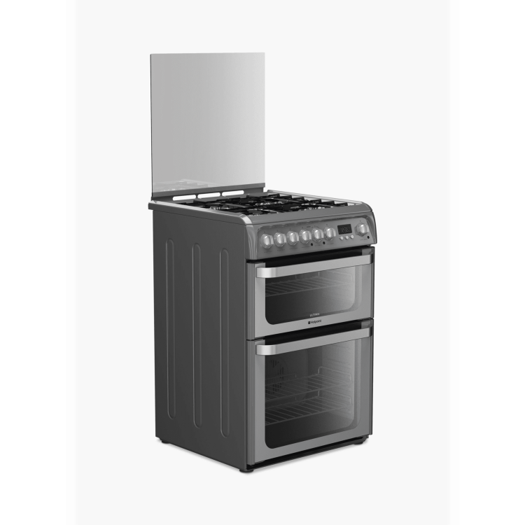 Hotpoint Ultima 60cm Double Oven Dual Fuel Cooker - Graphite