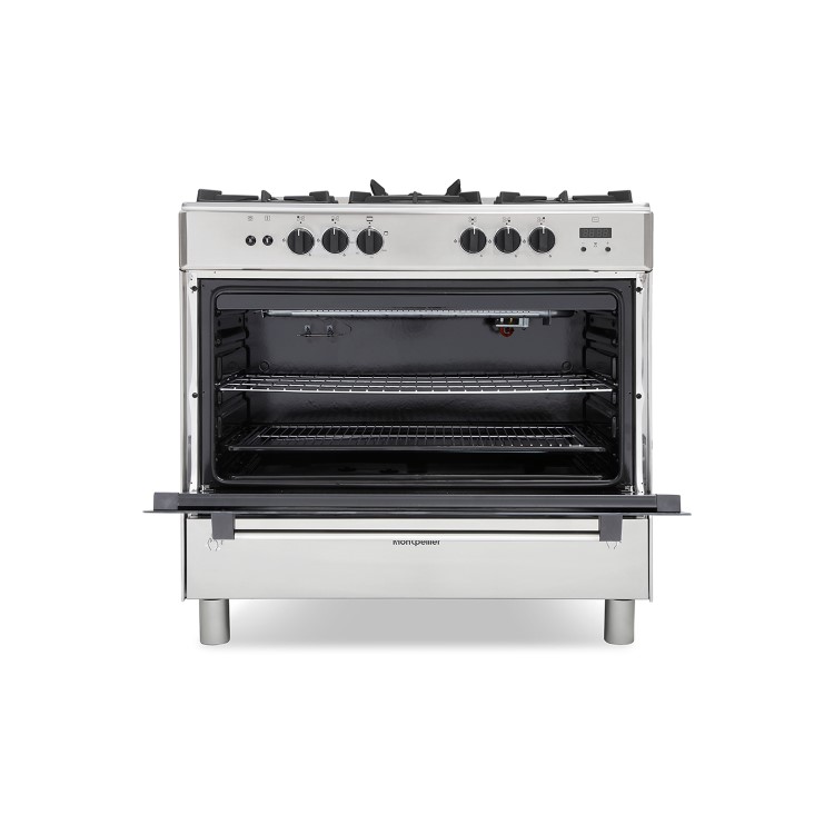 Montpellier 90cm Single Cavity Gas Range Cooker - Stainless Steel