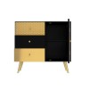 Lux Handcrafted Sideboard in Black &amp; Gold
