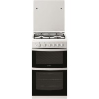 Refurbished Indesit ID5G00KMWL 50cm Double Cavity Gas Cooker With Lid White