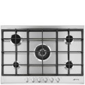 P272XGH Smeg Cucina 70cm 5 Burner Gas Hob - Stainless Steel