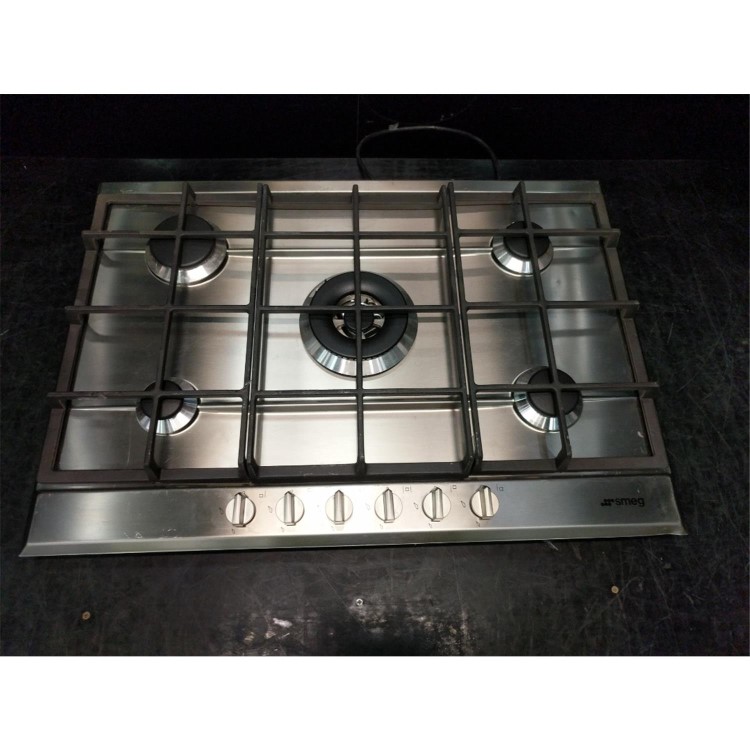 Refurbished Smeg Cucina P272XGH 70cm 5 Burner Gas Hob Stainless Steel