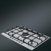 Refurbished Smeg Cucina P272XGH 70cm 5 Burner Gas Hob Stainless Steel