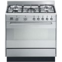 SUK91MFX9 Smeg Concert 90cm Dual Fuel Single Oven Range Cooker - Stainless Steel