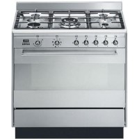 Refurbished Smeg Concert SUK91MFX9 90cm Dual Fuel Single Oven Range Cooker Stainless Steel