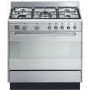Refurbished Smeg Concert SUK91MFX9 90cm Dual Fuel Single Oven Range Cooker Stainless Steel