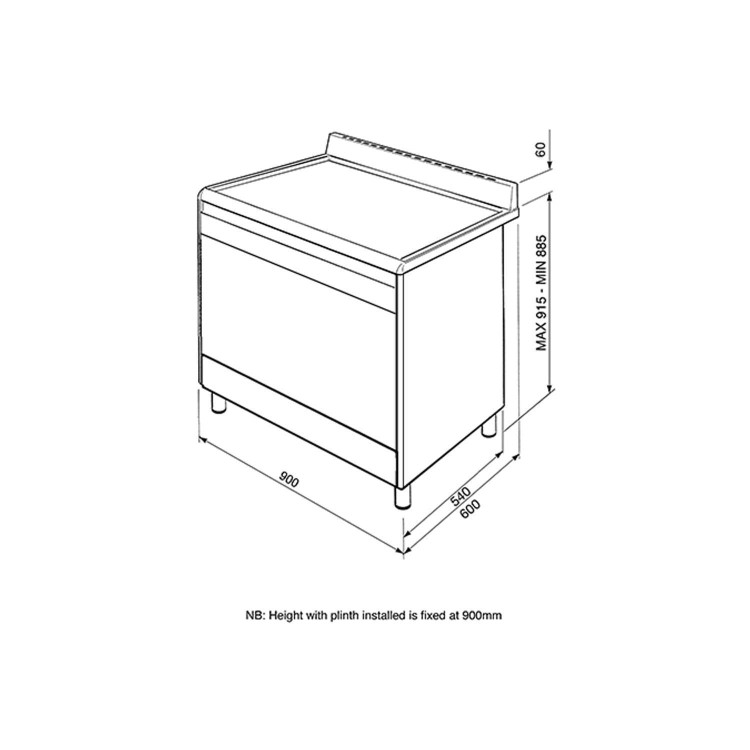 Refurbished Smeg SUK91MFX9 Concert 90cm Stainless Steel Single Cavity Dual Fuel Range Cooker