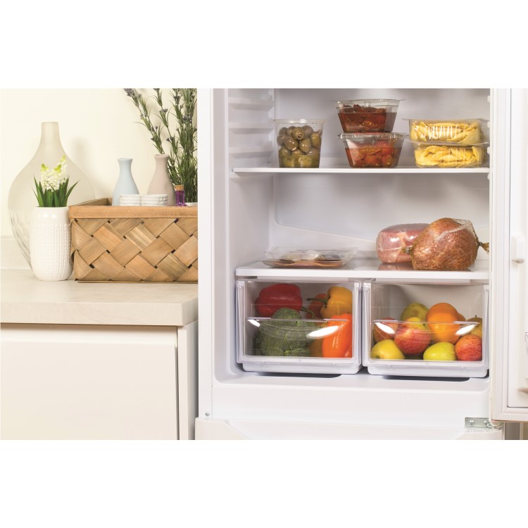 INDESIT IBD5515W 206 Litre Freestanding Fridge Freezer 60/40 Split Frost Free 55cm Wide - White