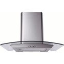 MEP601SS Matrix 60cm Curved Glass Chimney Cooker Hood - Stainless Steel