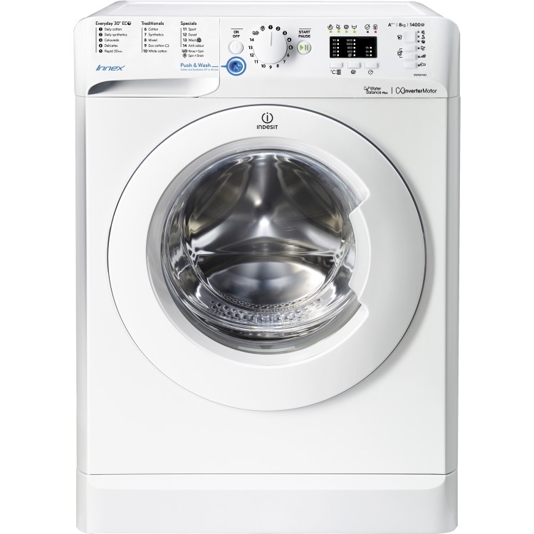 Indesit BWA81483XW Innex 8kg 1400rpm Freestanding Washing Machine - White