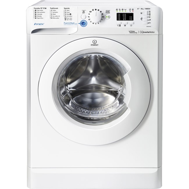 Indesit BWA81483XWUK Innex 8kg 1400rpm Freestanding Washing Machine - White