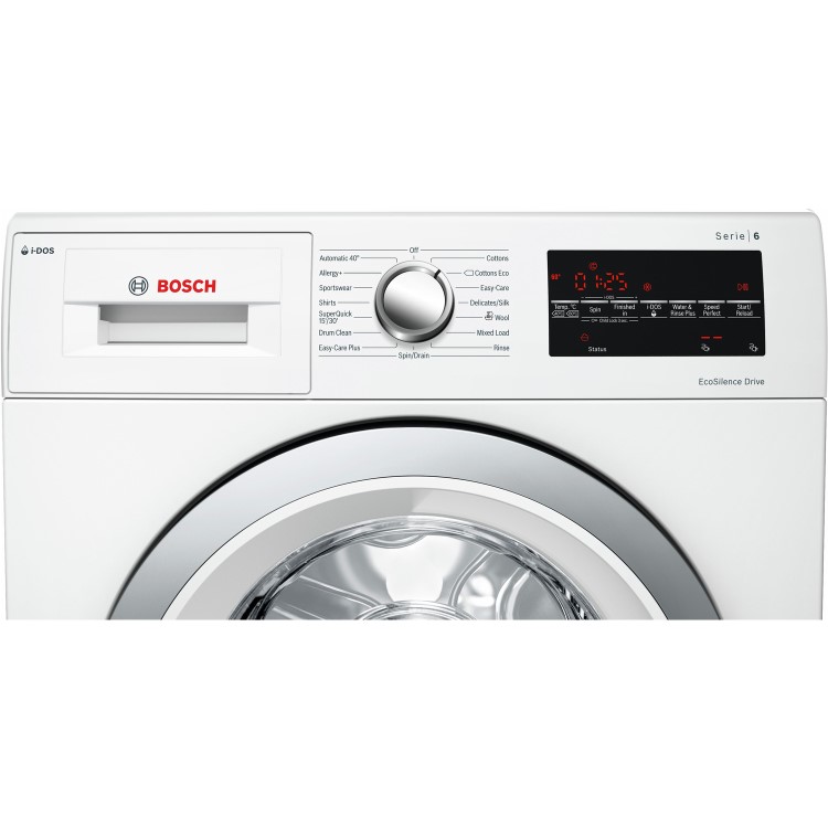 Refurbished Bosch Serie 6 WAU28S80GB Freestanding 8KG 1400 Spin Washing Machine with i-Dos White