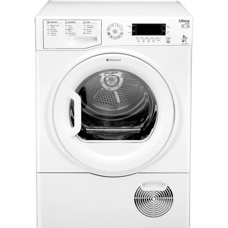 Hotpoint SUTCDGREEN9A1 Ultima 9kg Freestanding Heat Pump Condenser Tumble Dryer - Polar White
