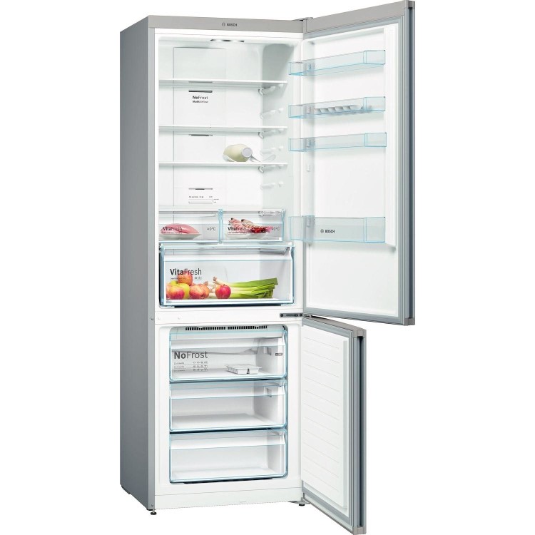Refurbished Bosch KGN49XLEA Seri 4 Frost Free Freestanding Fridge Freezer - EasyClean Stainless Steel